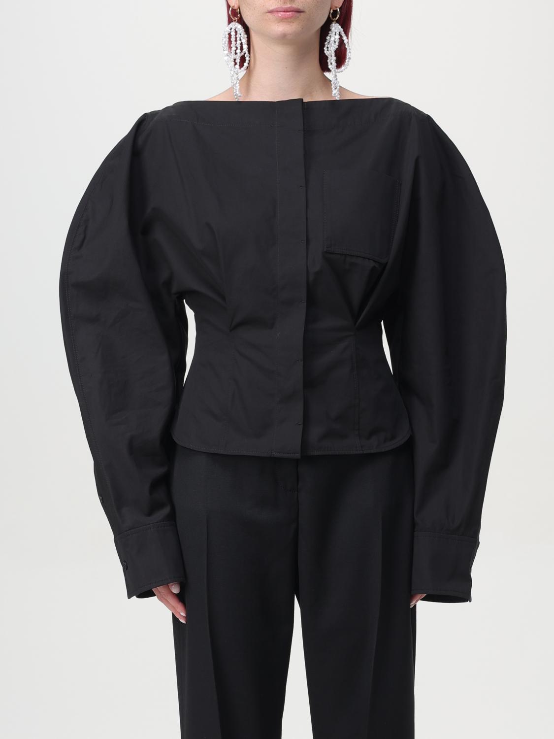 Shop Jacquemus Shirt  Woman Color Black In Schwarz