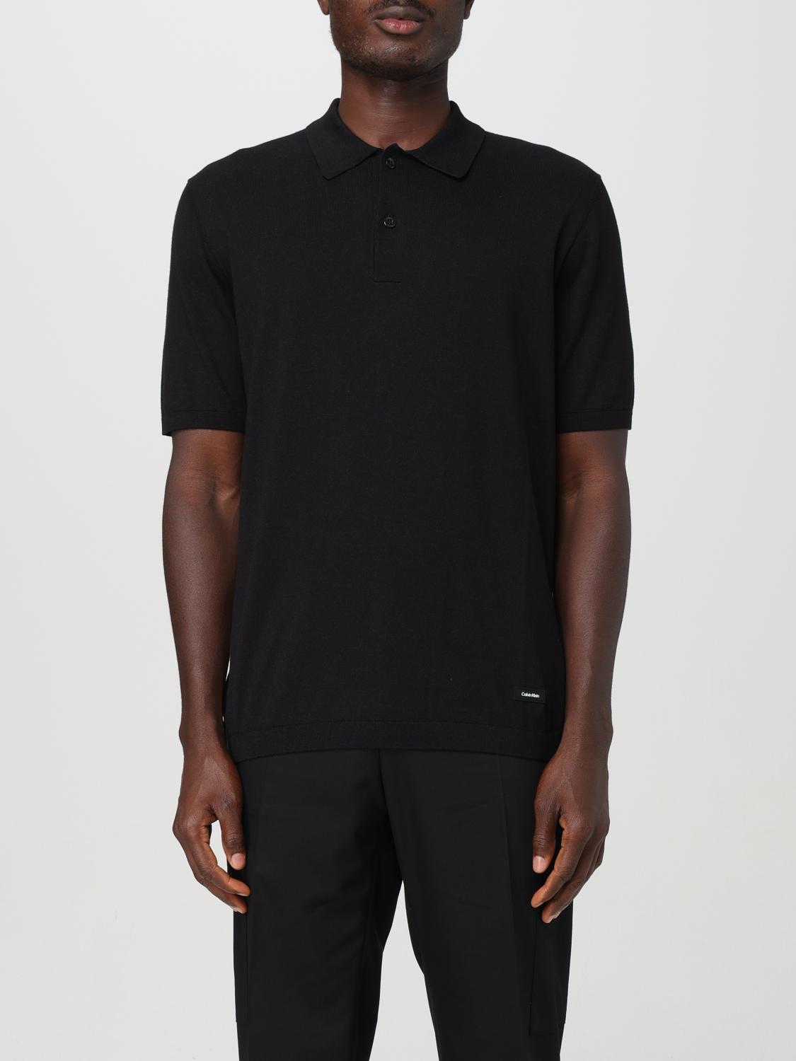 Shop Calvin Klein Polo Shirt  Men Color Black In Schwarz