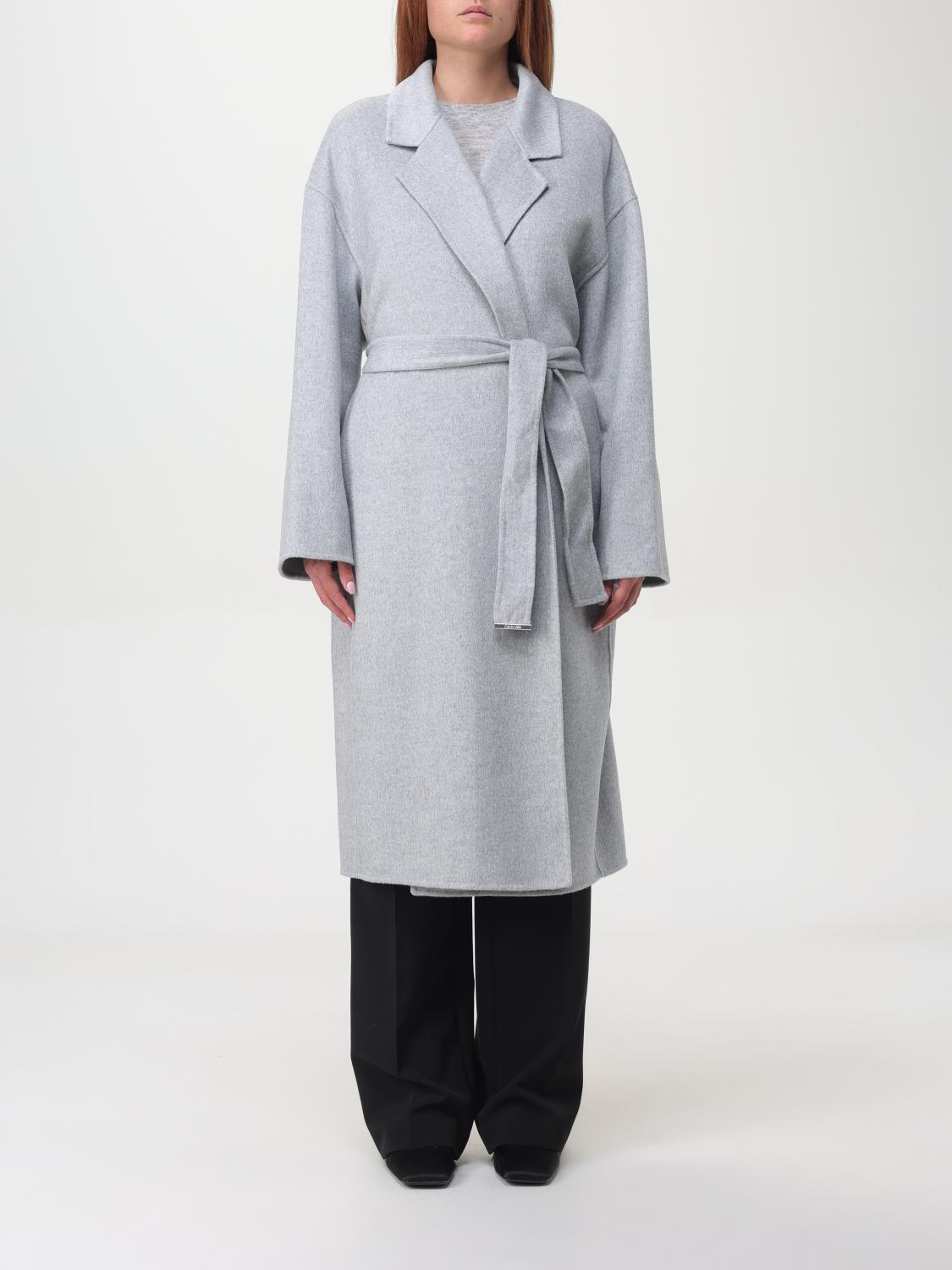 Shop Calvin Klein Coat  Woman Color Grey In Grau