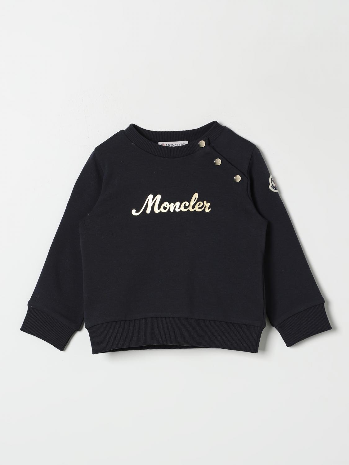 Shop Moncler Sweater  Kids Color Blue In Blau