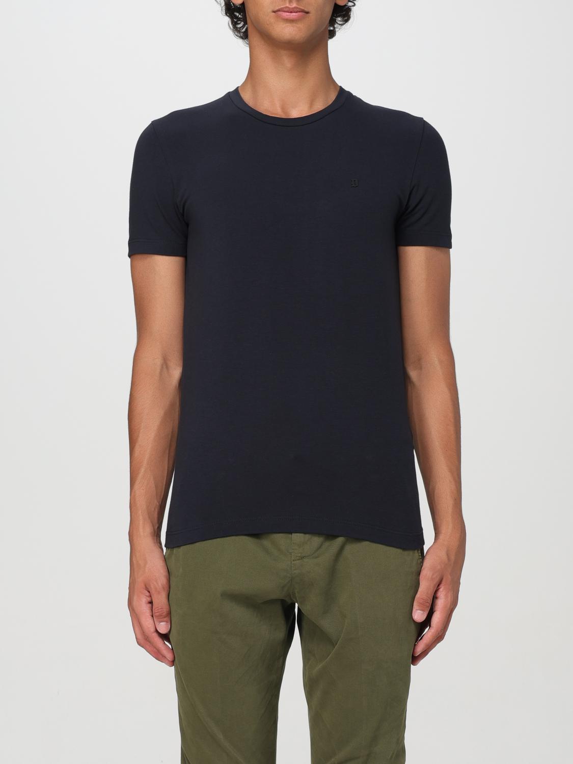 Shop Dondup T-shirt  Men Color Blue In Blau