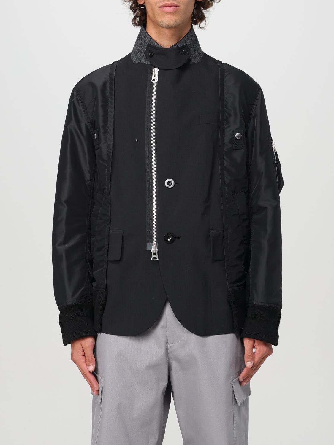 Shop Sacai Jacket  Men Color Black In Schwarz