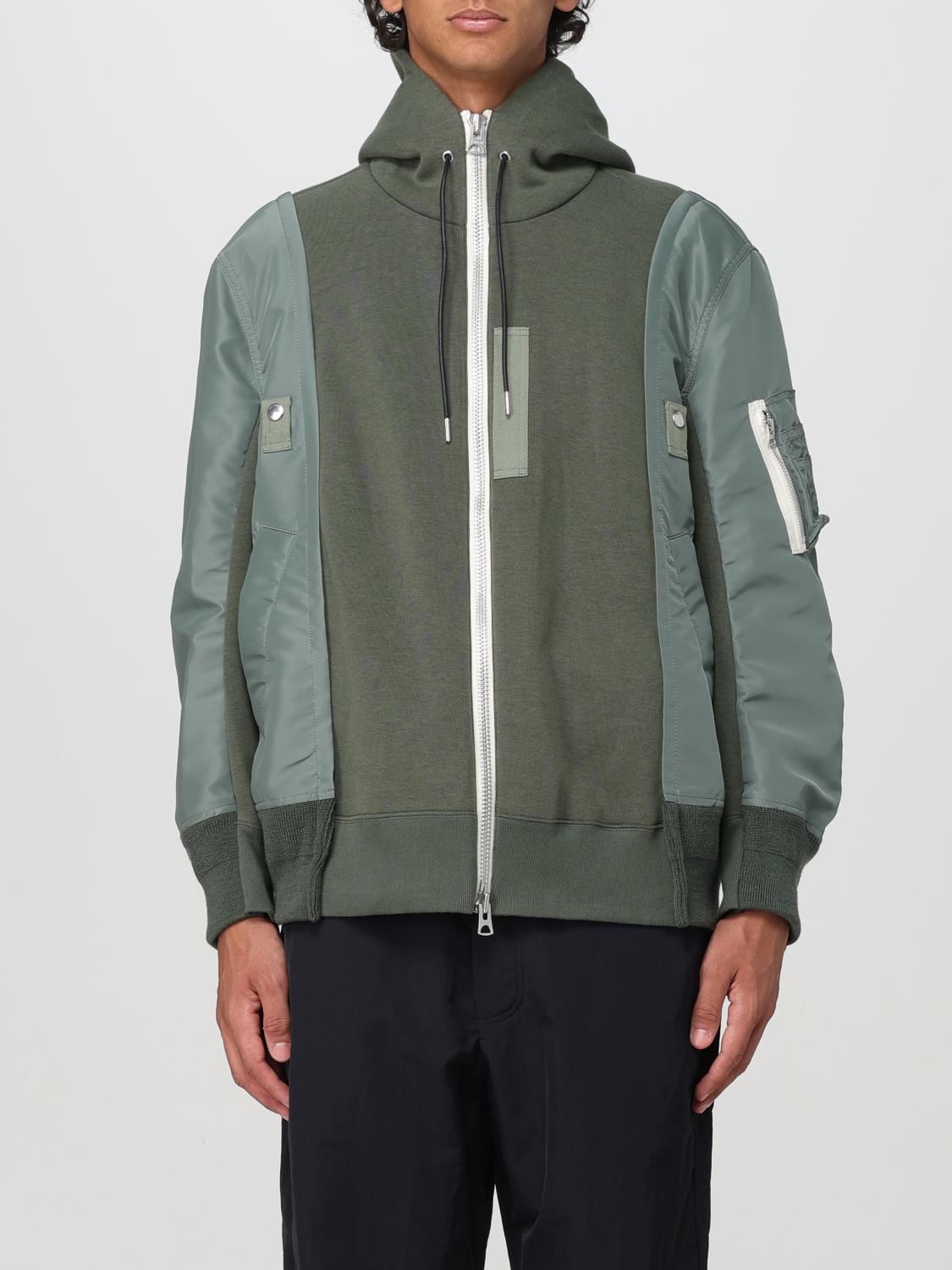 Shop Sacai Jacket  Men Color Kaki