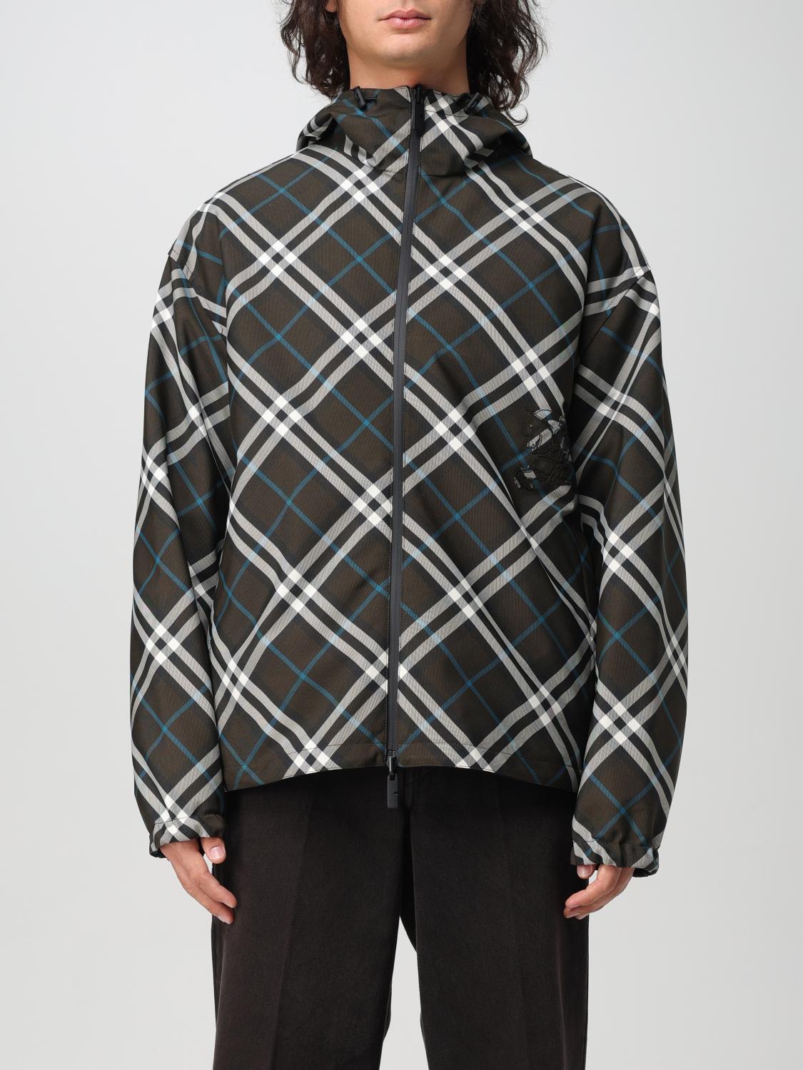 Shop Burberry Jacket  Men Color Multicolor In Bunt