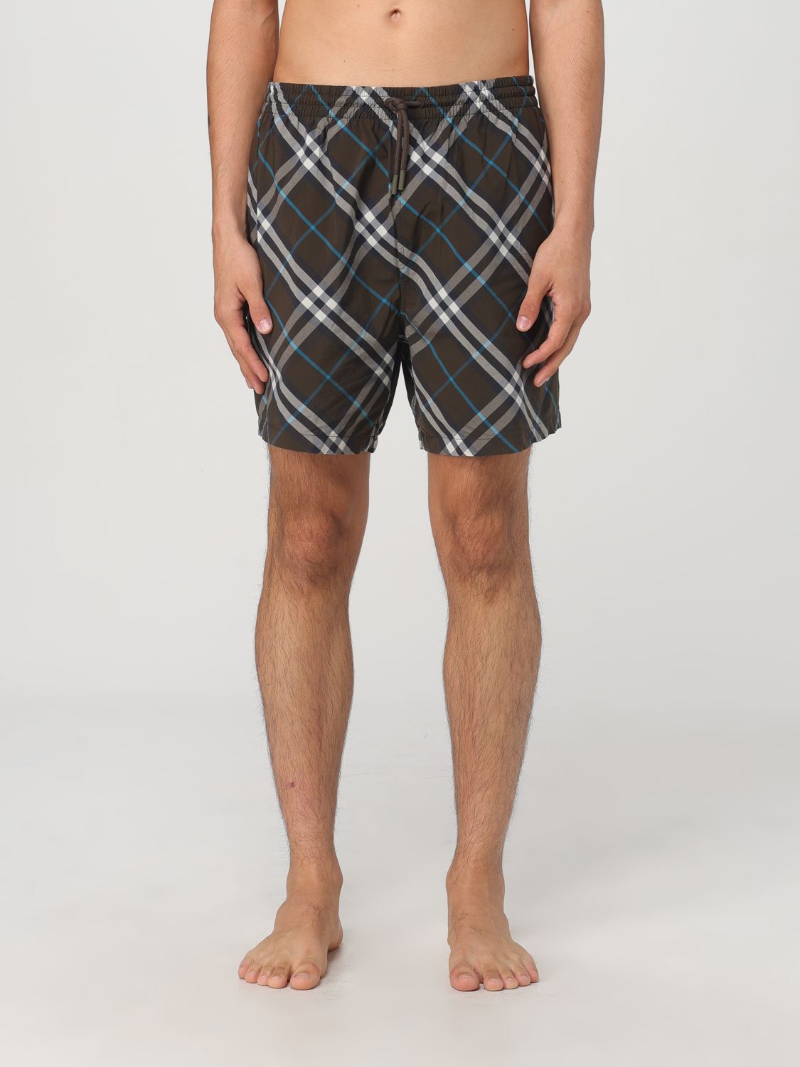 Shop Burberry Swimsuit  Men Color Brown In Braun