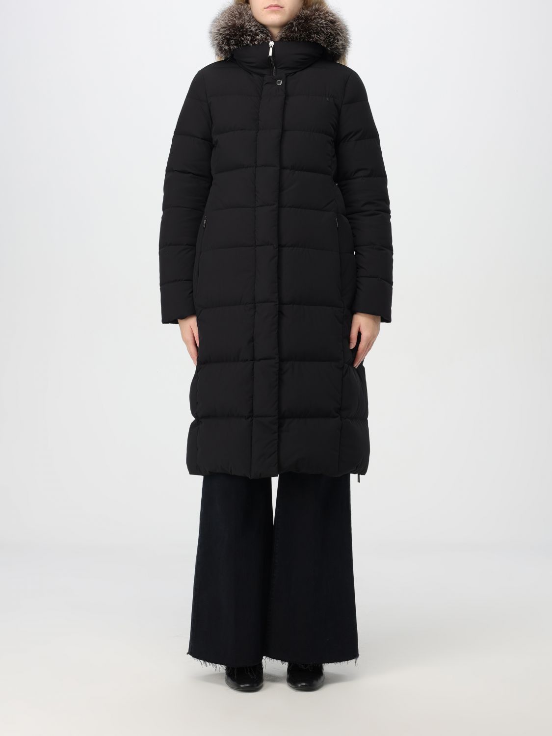 Moorer Coat  Woman Color Black In Schwarz