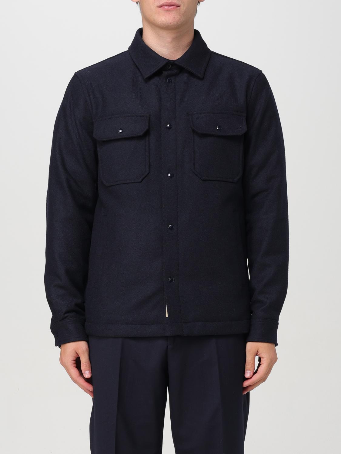 Shop Woolrich Shirt  Men Color Blue In Blau