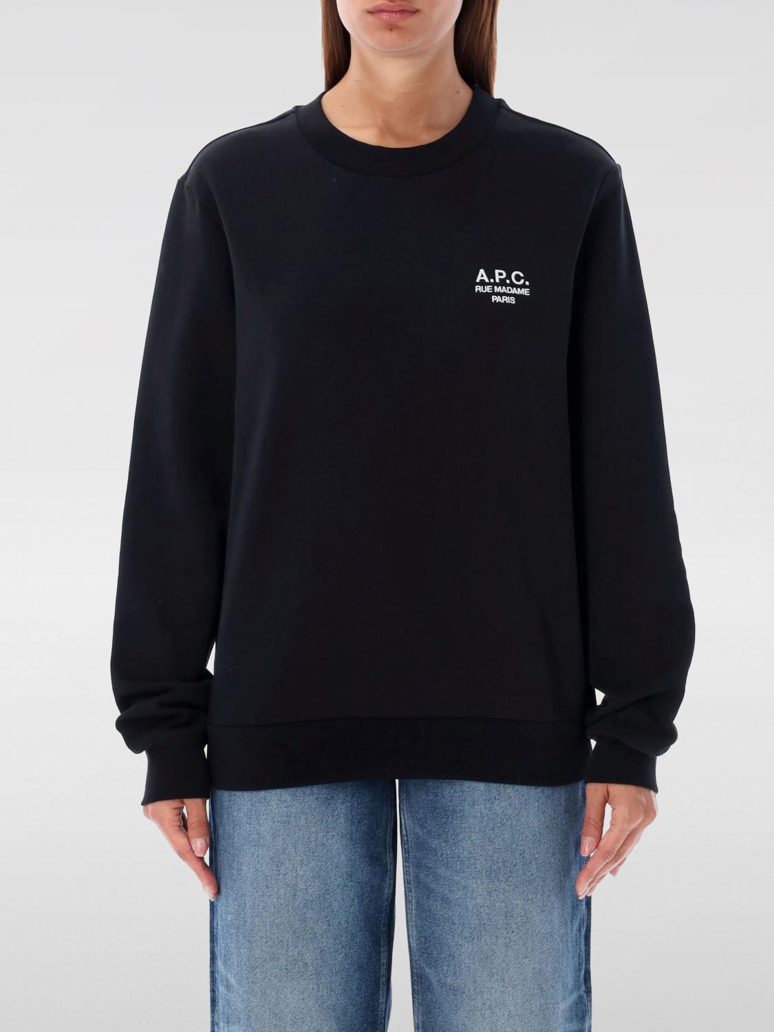 APC SWEATSHIRT A.P.C. MEN COLOR BLACK,F85240002