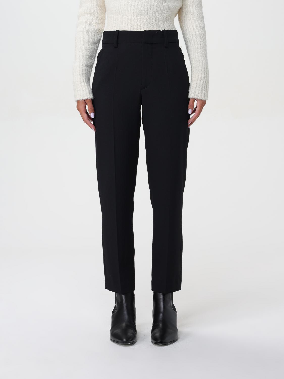 Shop Isabel Marant Pants  Woman Color Black In Schwarz