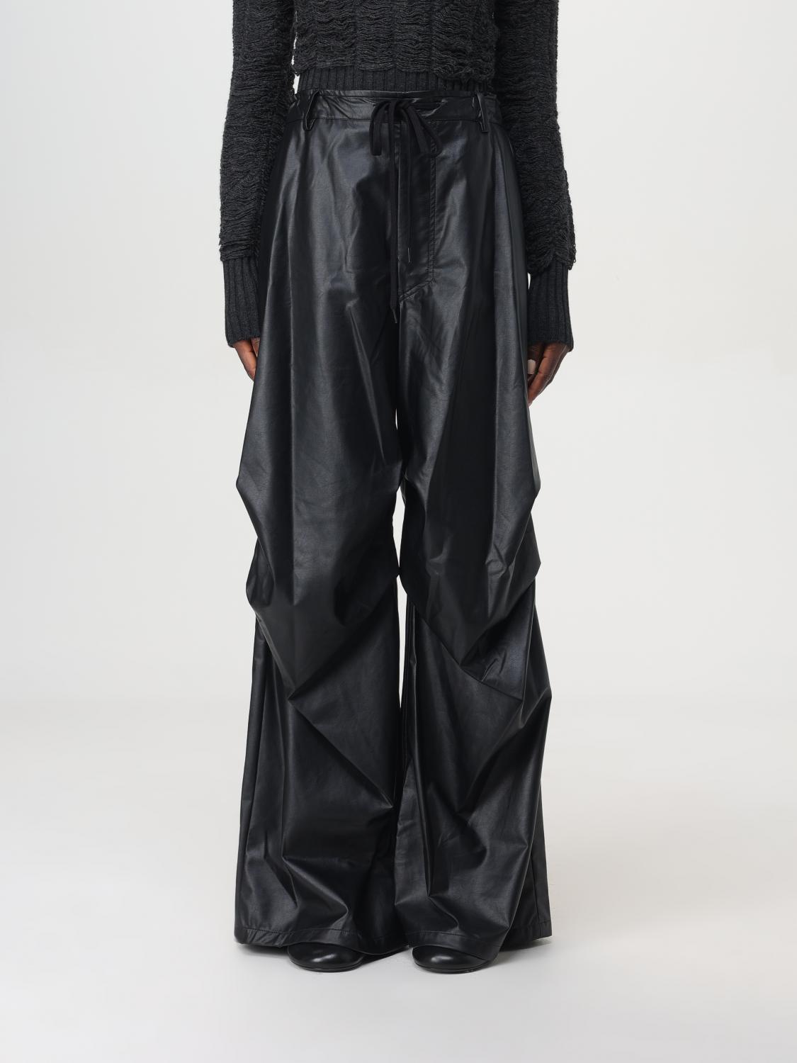 Shop Mm6 Maison Margiela Pants  Woman Color Black In Schwarz