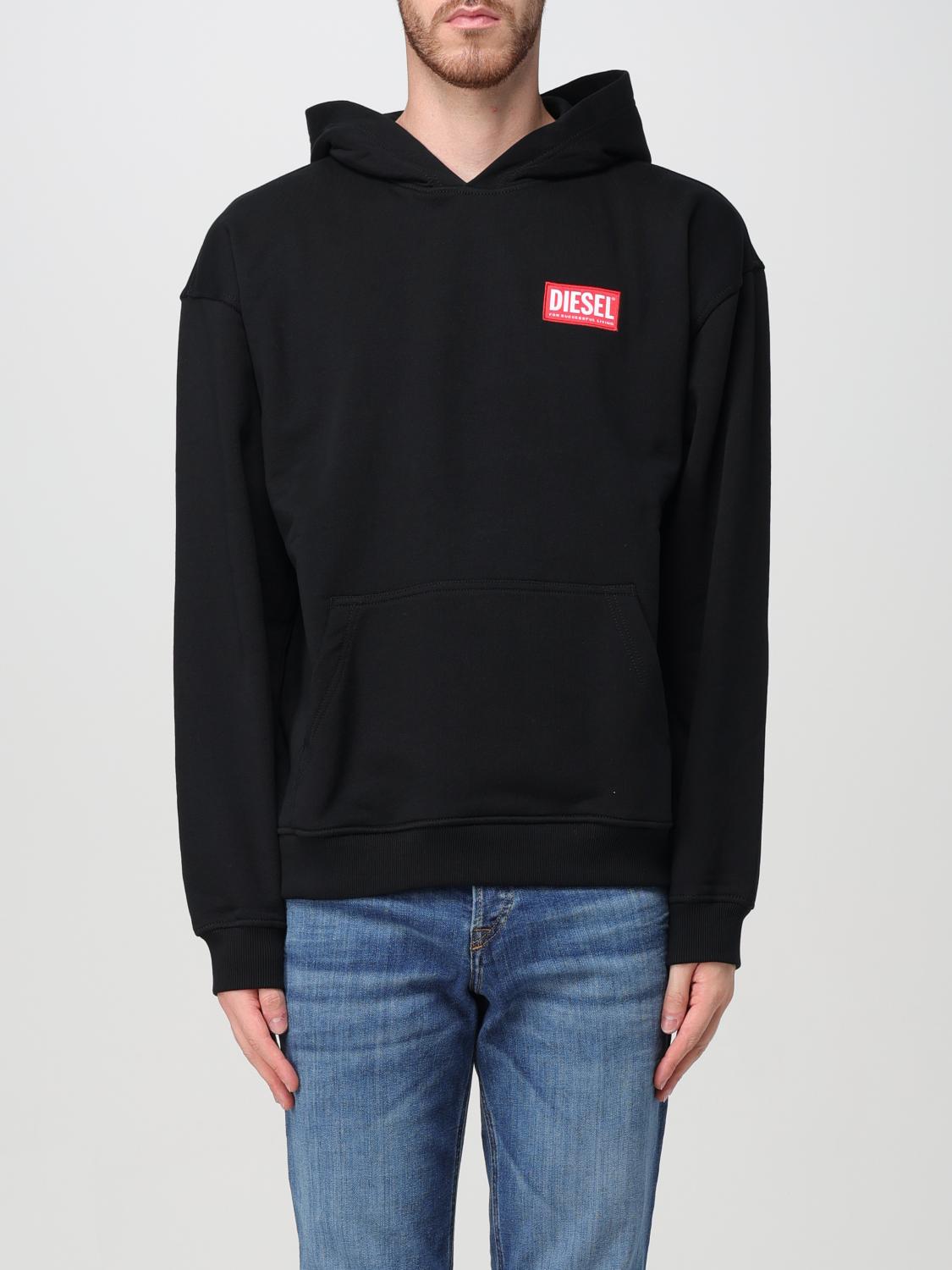 Shop Diesel Sweatshirt  Men Color Black In Schwarz