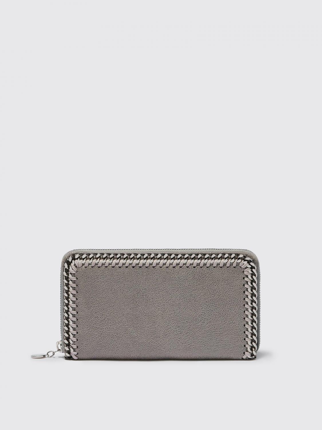 Stella Mccartney Grey Shaggy Deer Falabella Wallet