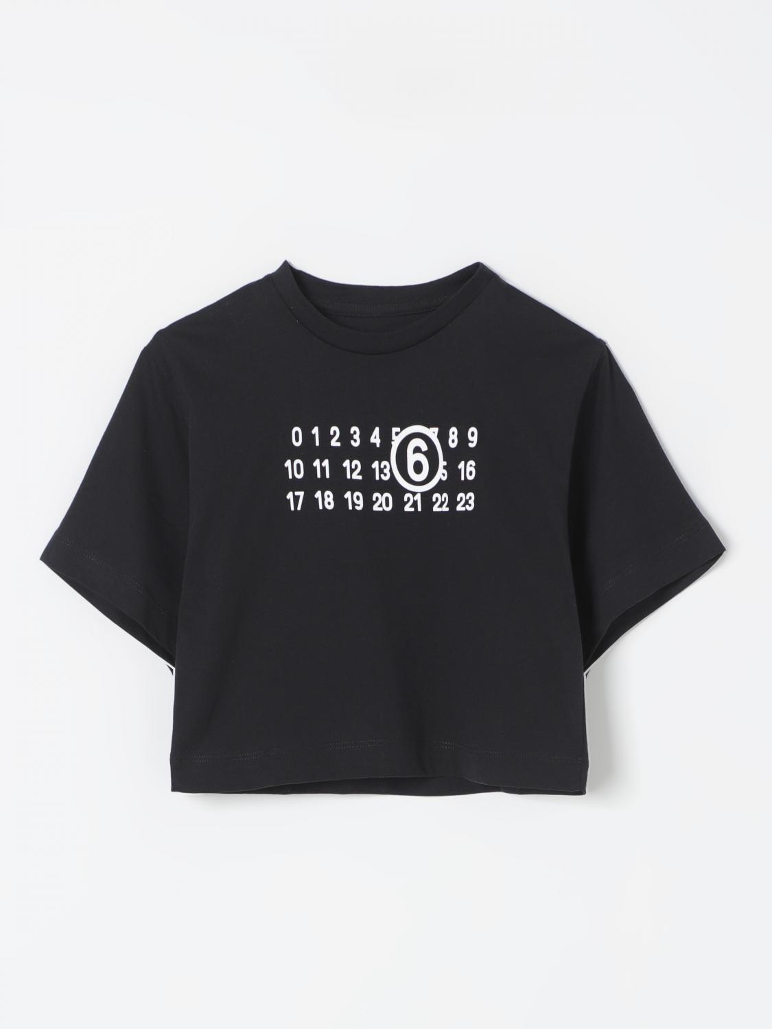 Shop Mm6 Maison Margiela T-shirt  Kids Color Black In Schwarz