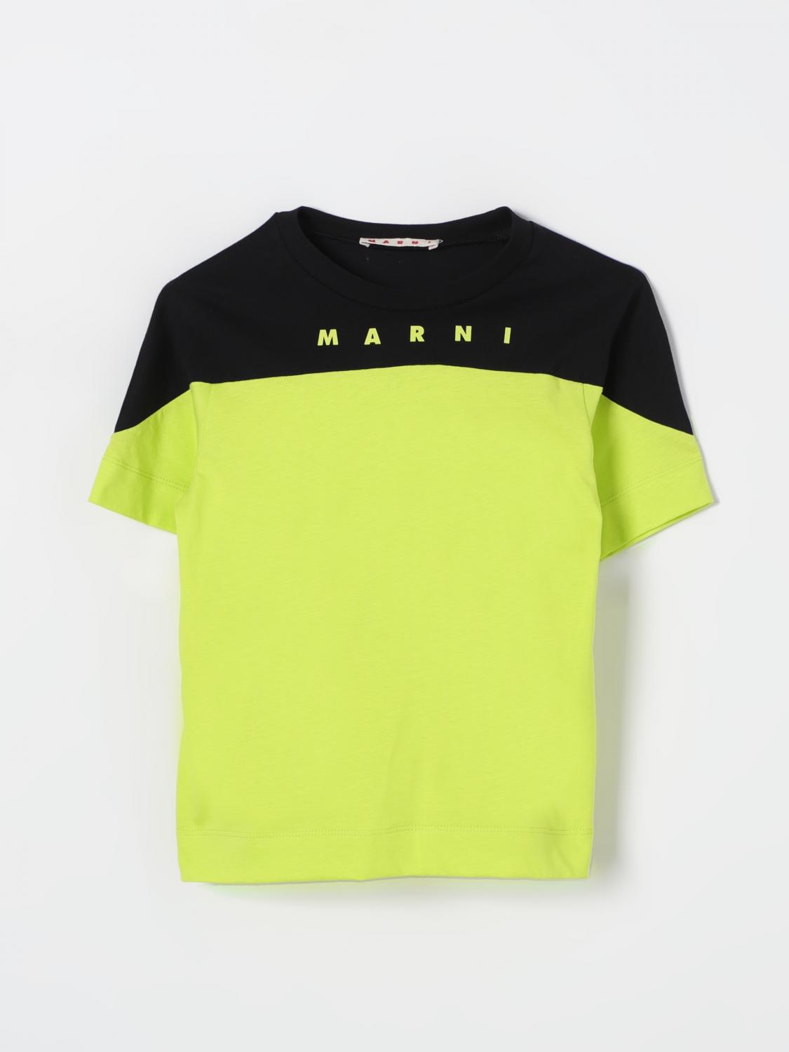 Shop Marni T-shirt  Kids Color Yellow In Gelb