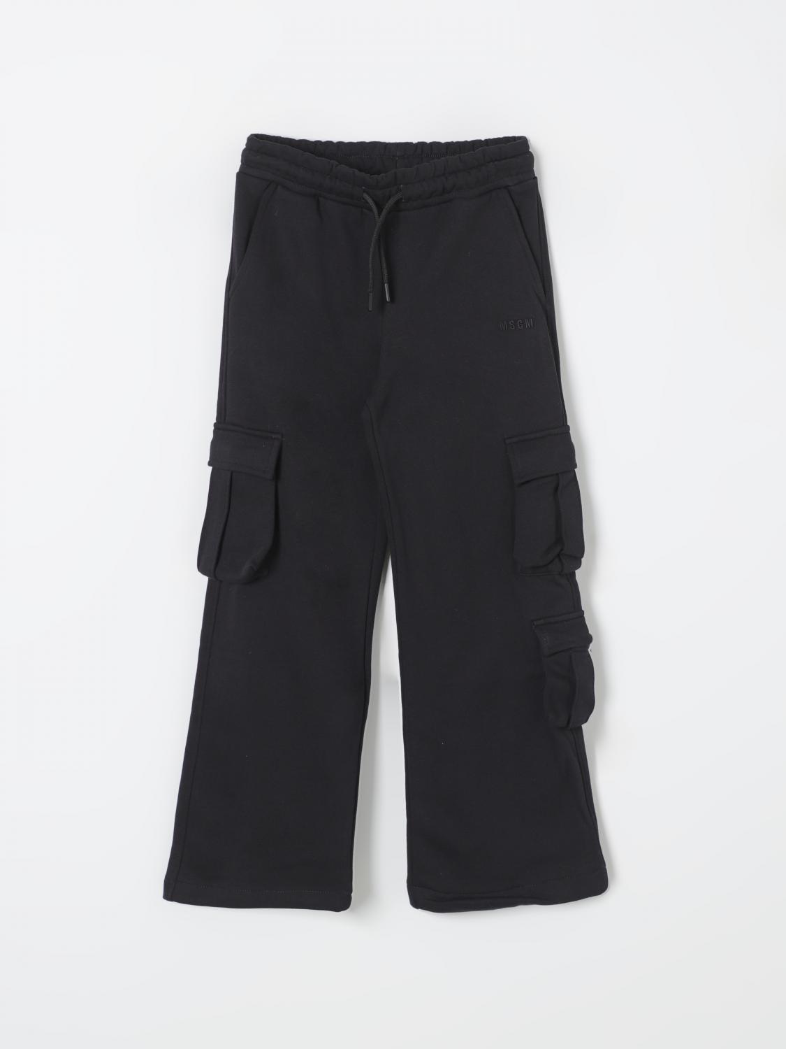 Shop Msgm Pants  Kids Kids Color Black In Schwarz