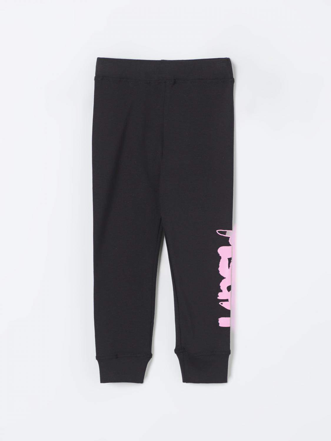 Shop Msgm Pants  Kids Kids Color Black 1 In Schwarz 1