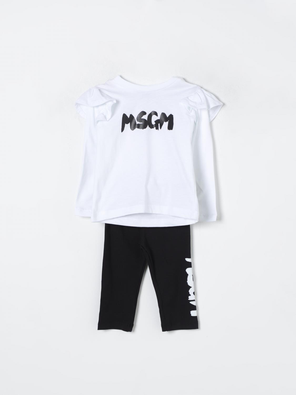 Shop Msgm Jumpsuit  Kids Kids Color White In Weiss