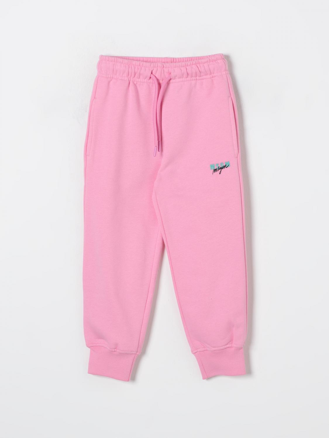 Shop Msgm Pants  Kids Kids Color Pink