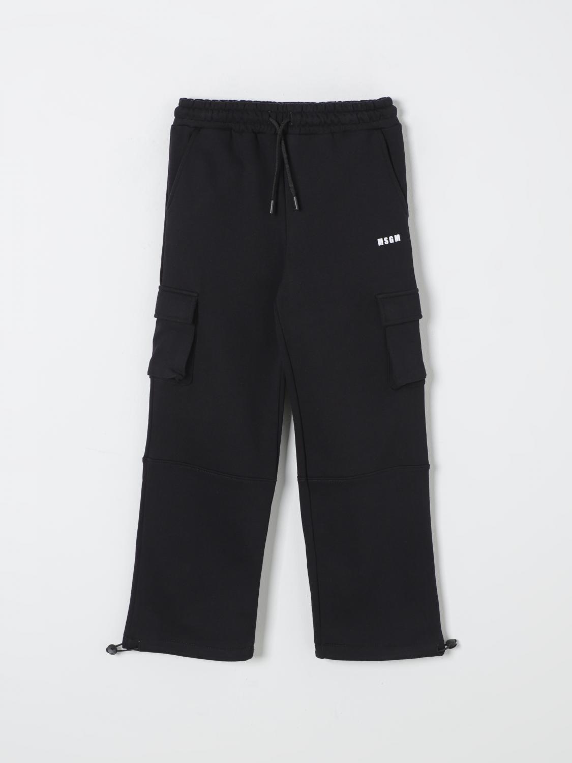 Shop Msgm Pants  Kids Kids Color Black In Schwarz