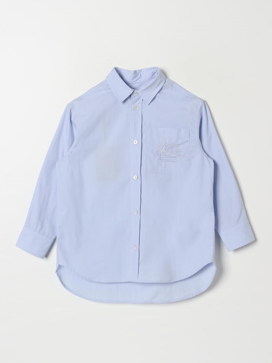 Shop Etro Shirt  Kids Color Gnawed Blue