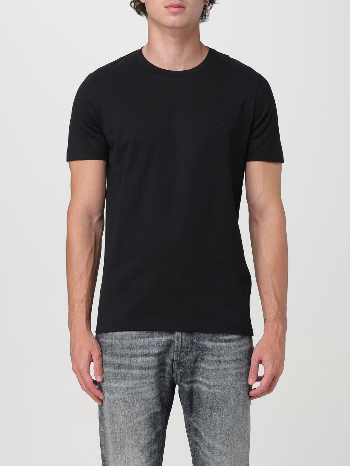 Shop Dondup T-shirt  Men Color Black In Schwarz