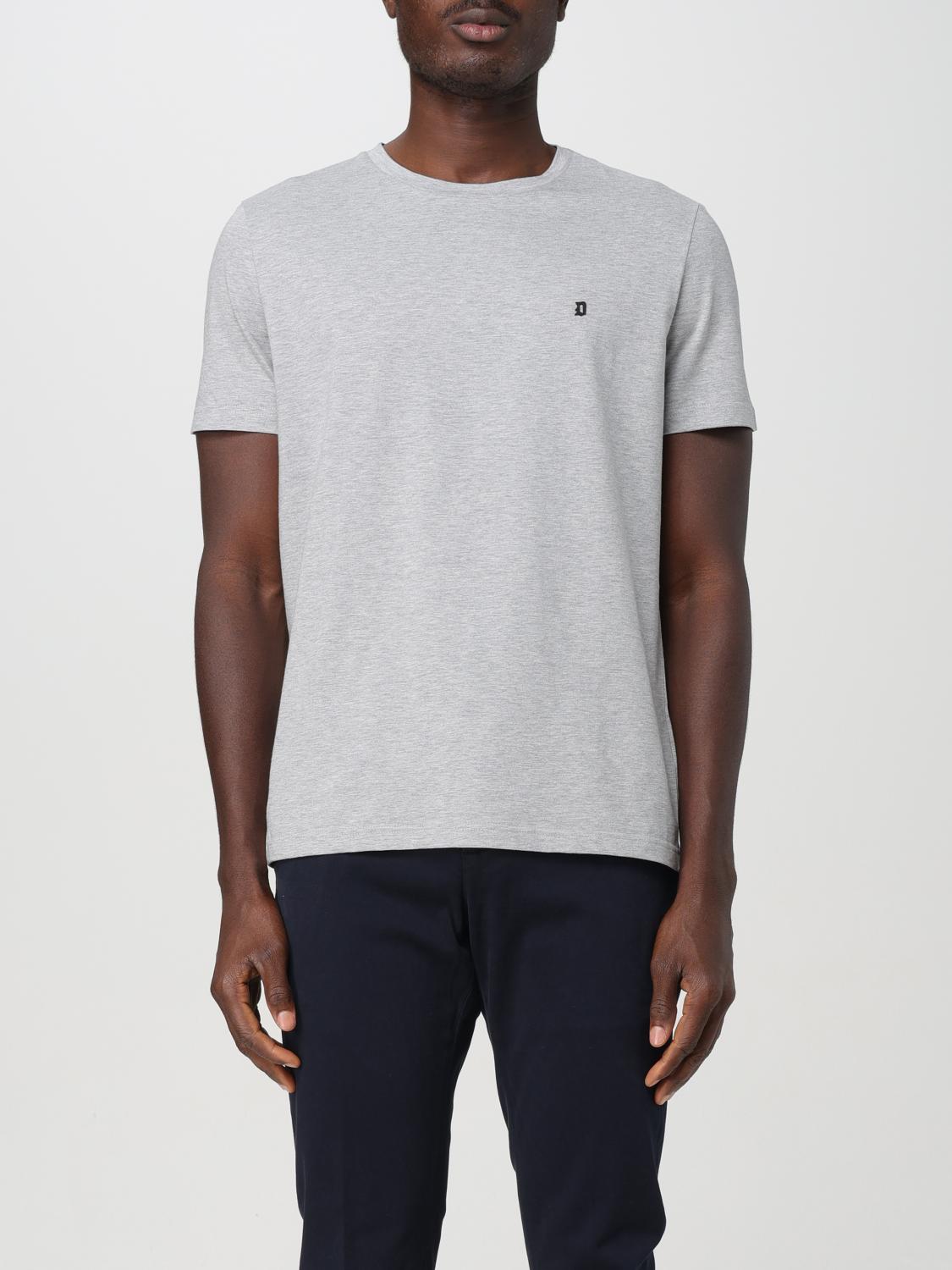 Shop Dondup T-shirt  Men Color Grey In Grau