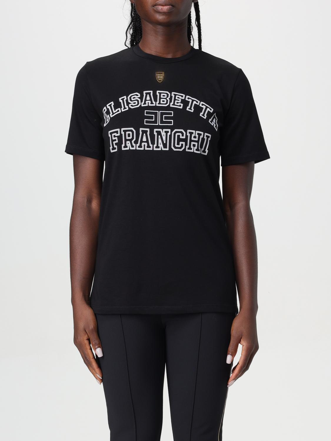 Shop Elisabetta Franchi T-shirt  Woman Color Black In Schwarz