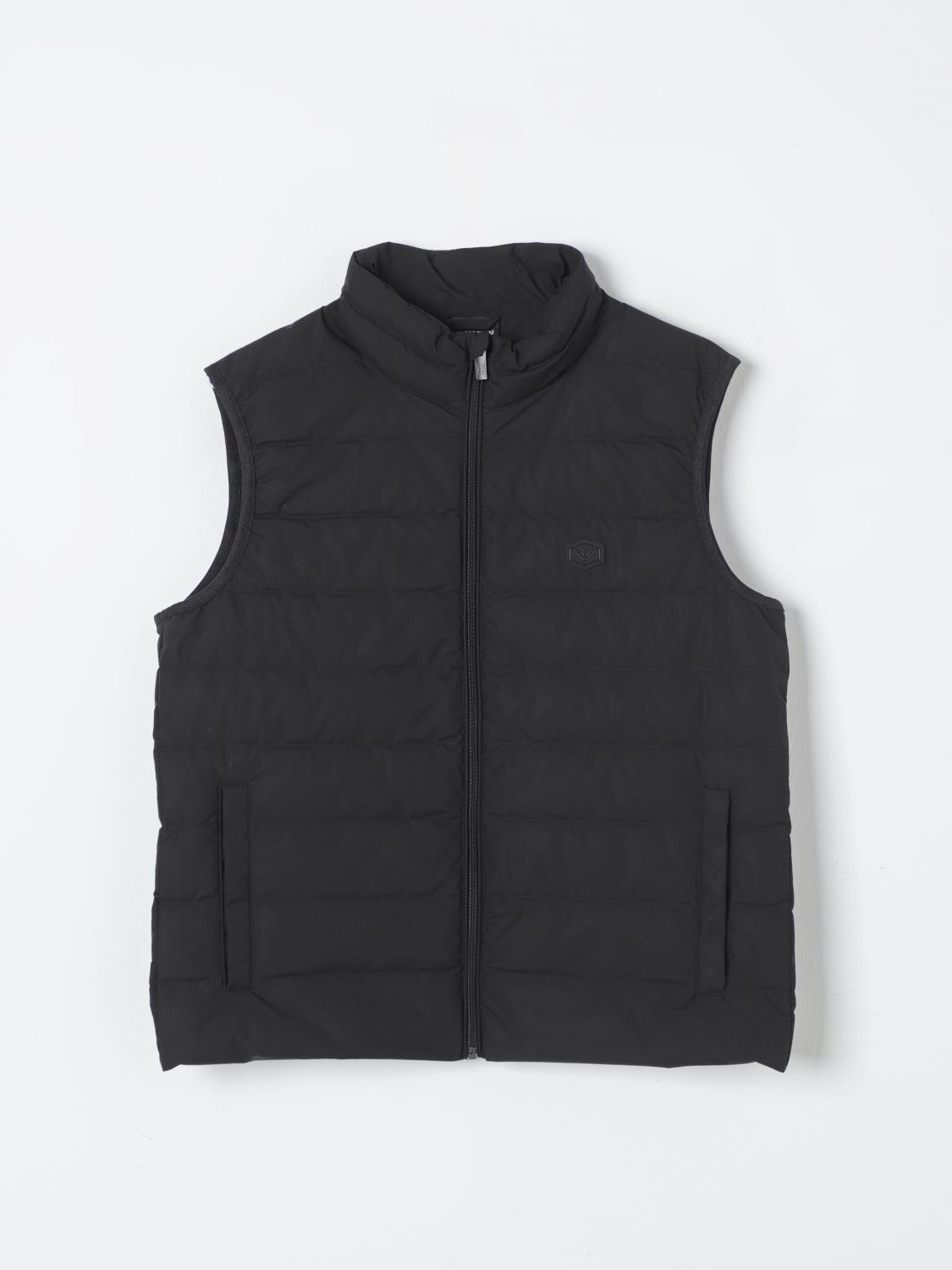 Shop Emporio Armani Waistcoat  Kids Color Black In Schwarz