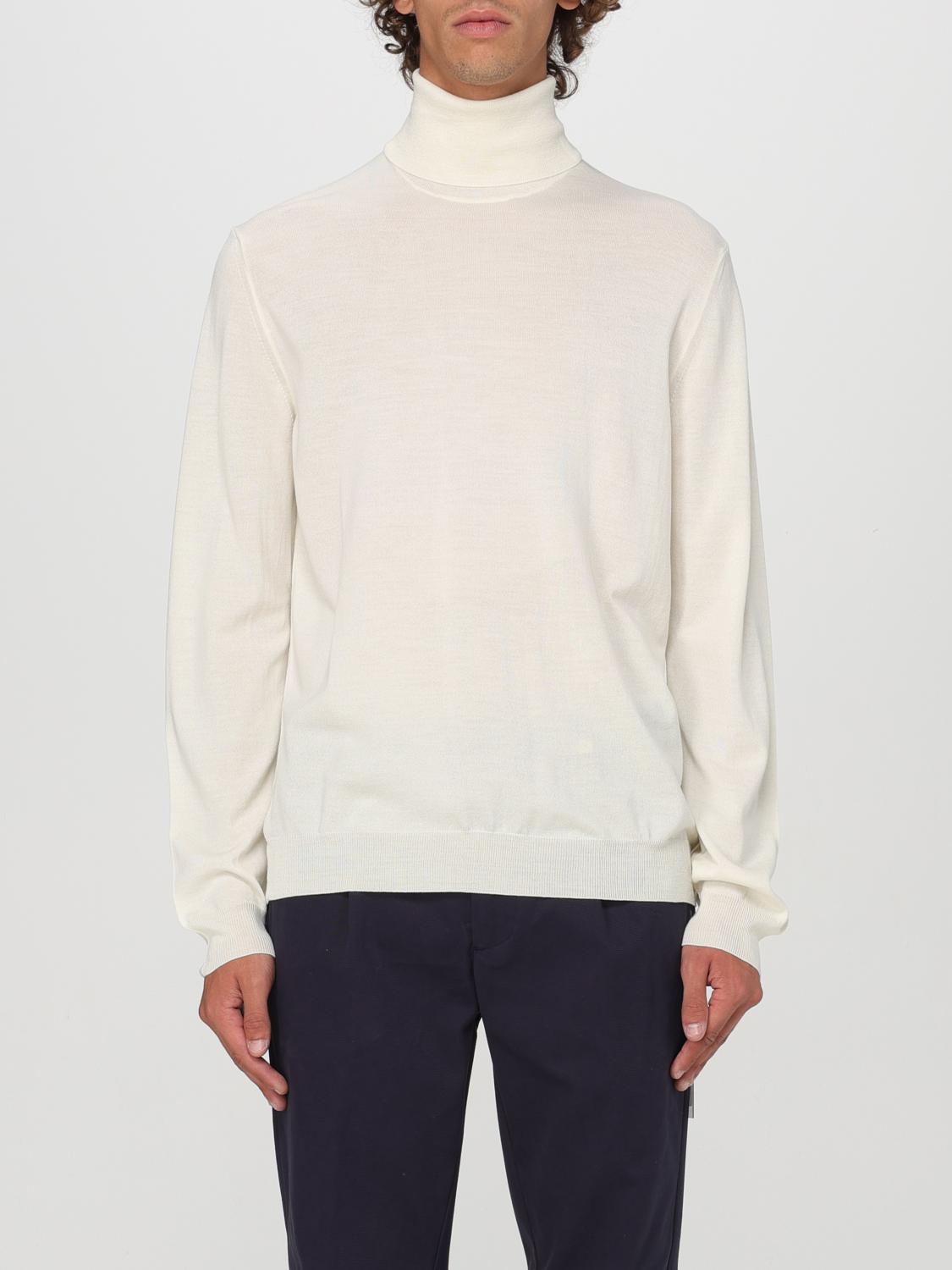 Shop Zanone Sweater  Men Color Cream