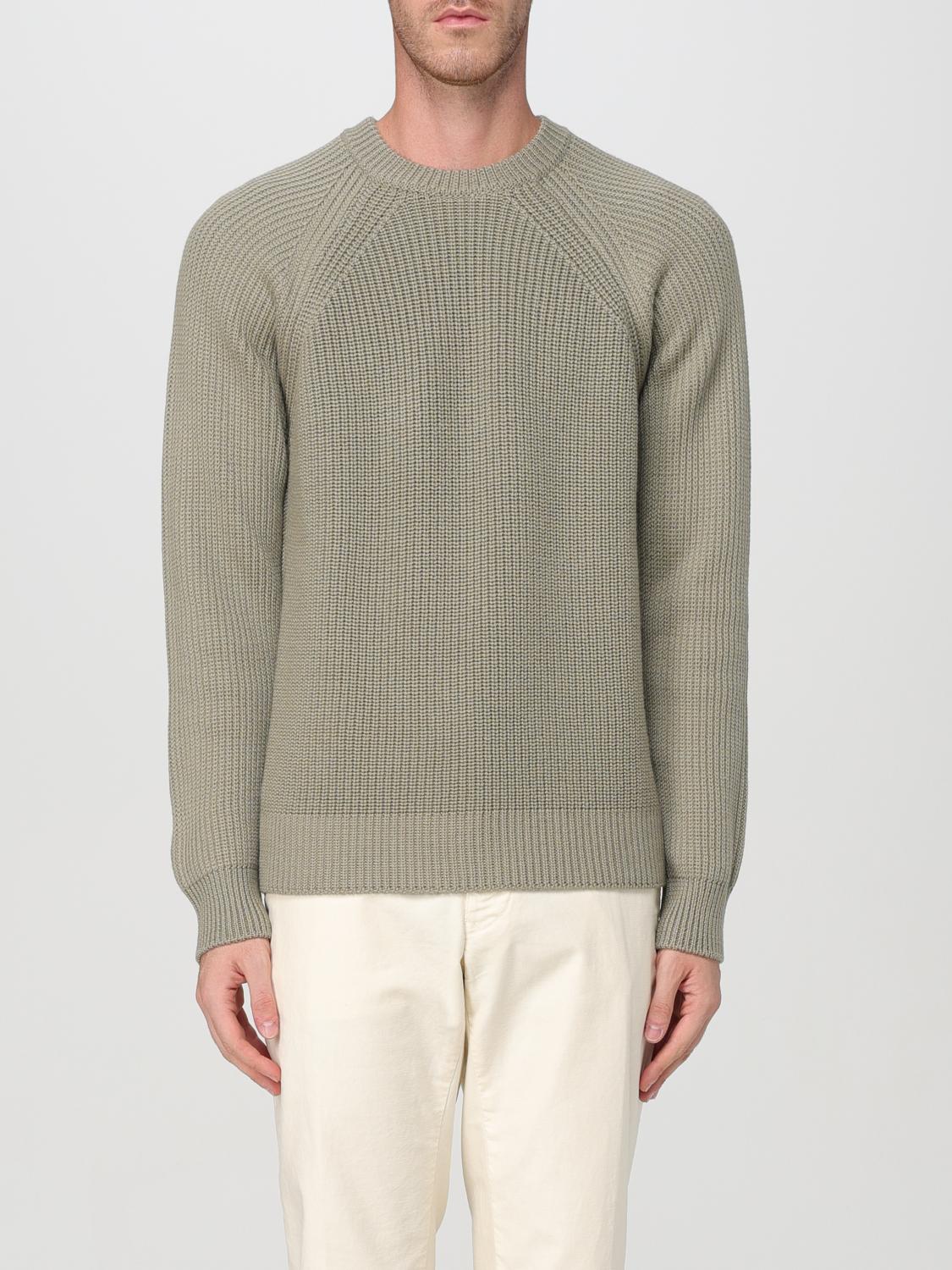 Shop Zanone Sweater  Men Color Sage In Sage Grün