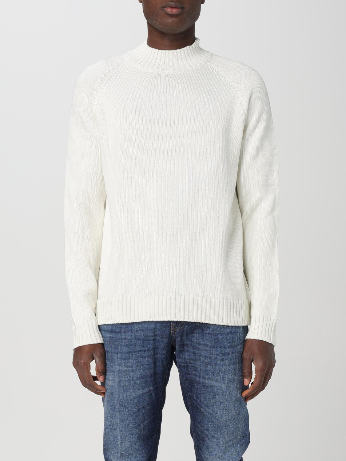 Shop Zanone Sweater  Men Color White In Weiss