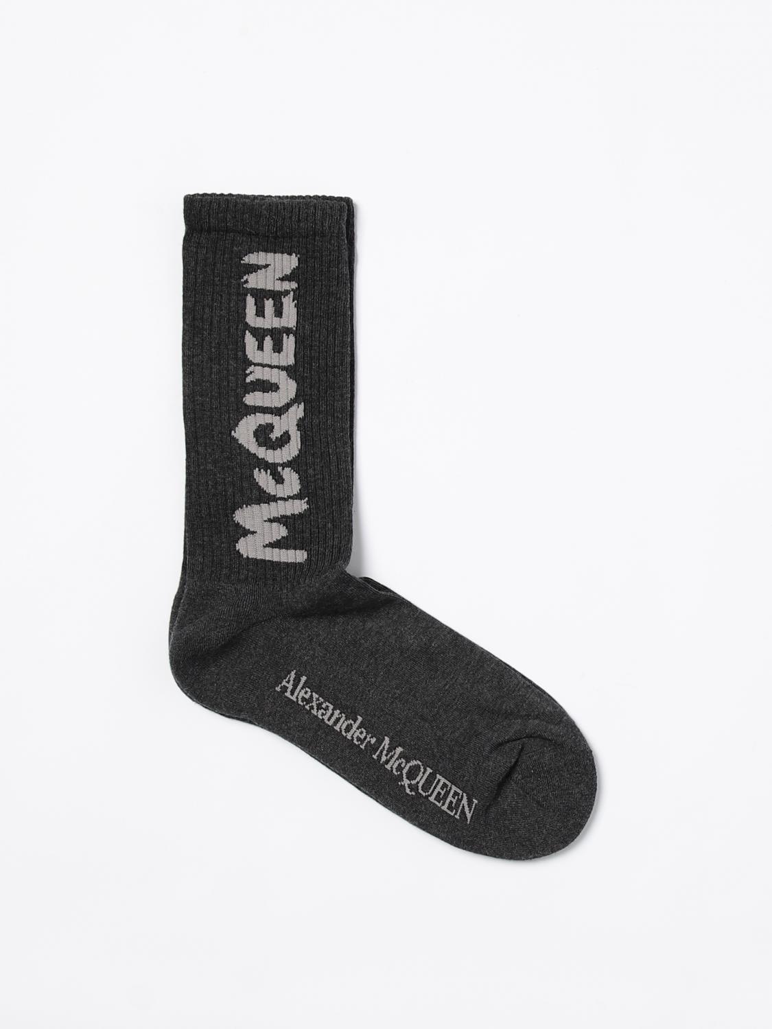 Shop Alexander Mcqueen Socks  Men Color Black In Schwarz