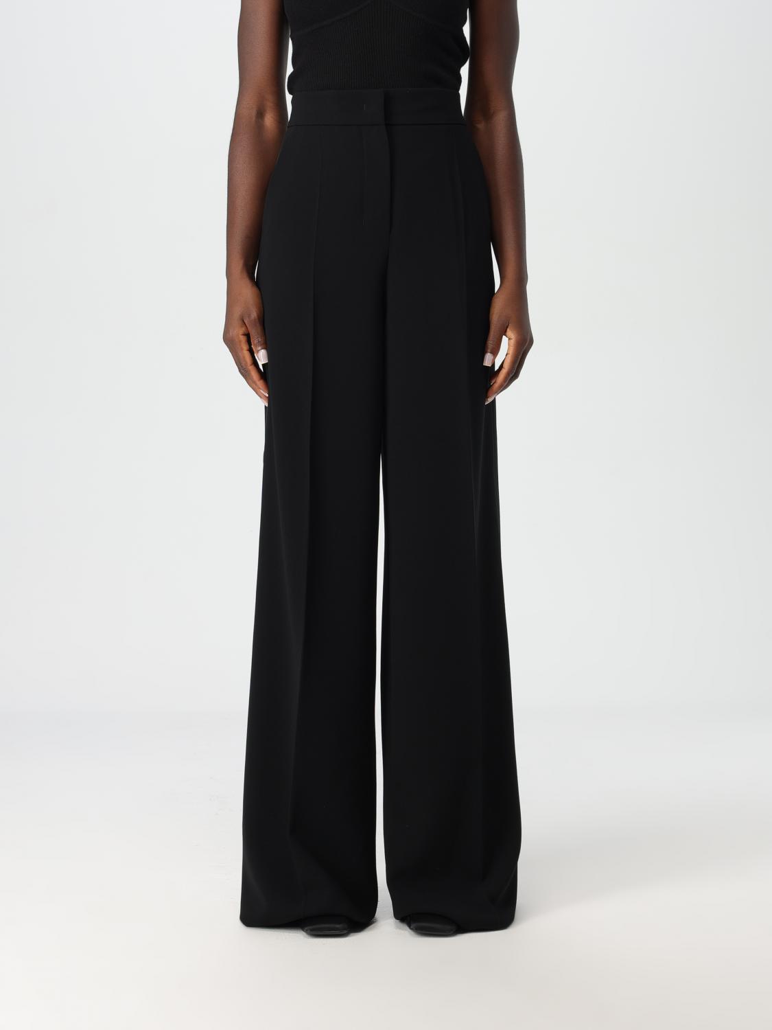 Shop Max Mara Pants  Woman Color Black In Schwarz