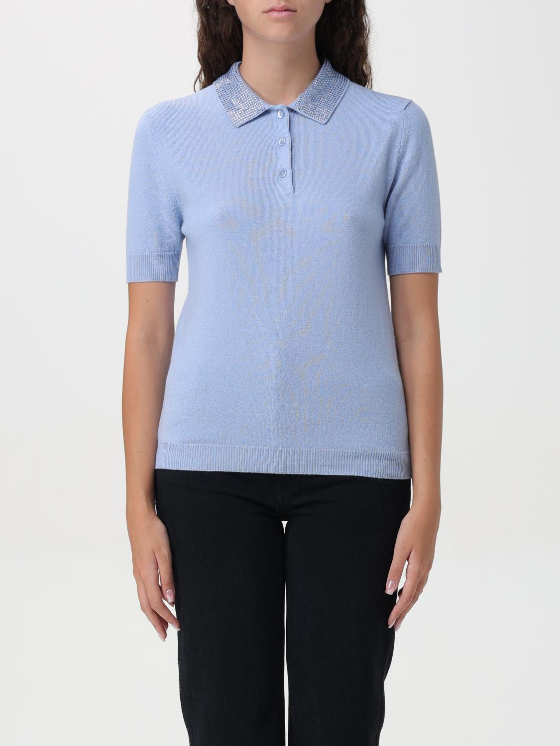 Shop Blumarine Polo Shirt  Woman Color Blue In Blau