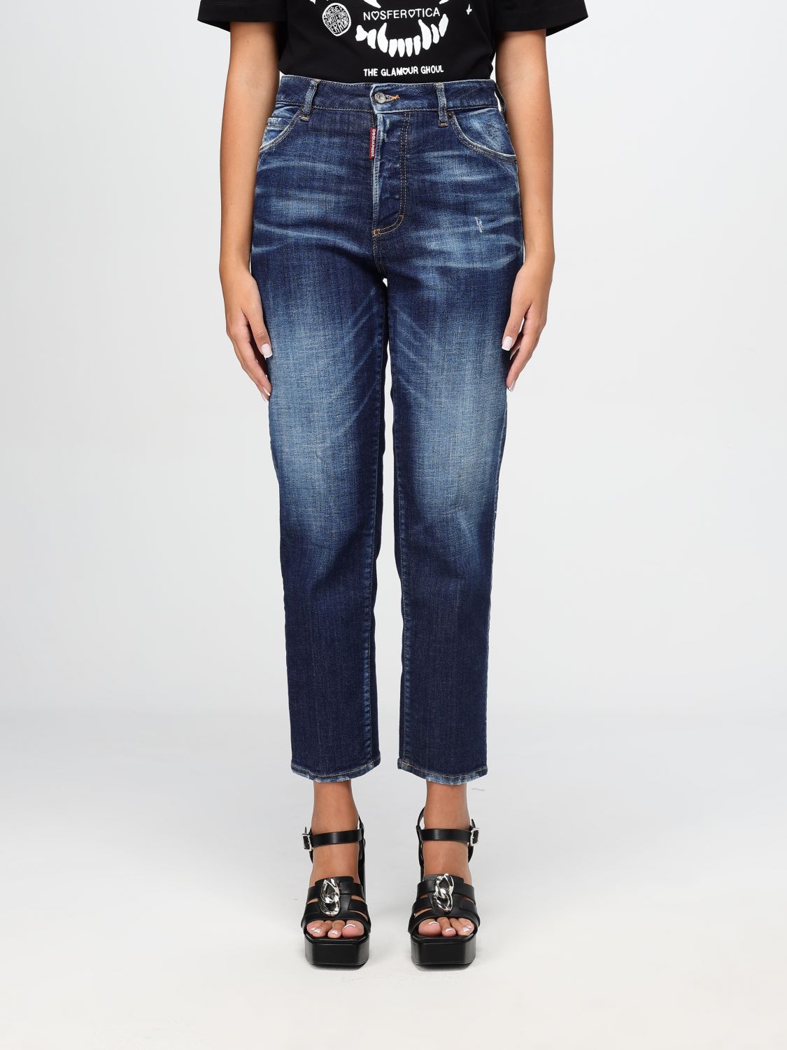 Shop Dsquared2 Jeans  Woman Color Blue In Blau