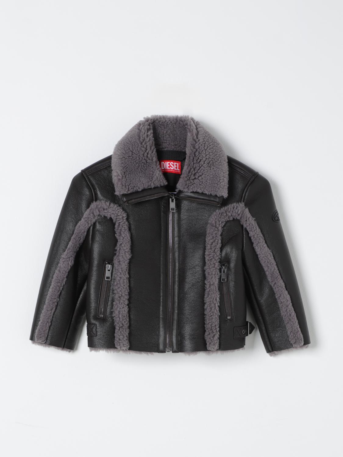 Shop Diesel Jacket  Kids Color Black In Schwarz