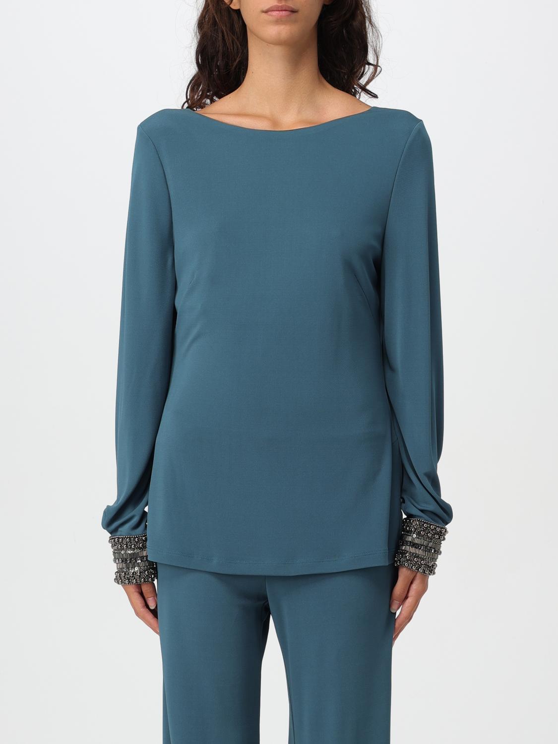 Shop Alberta Ferretti Top  Woman Color Petroleum Blue