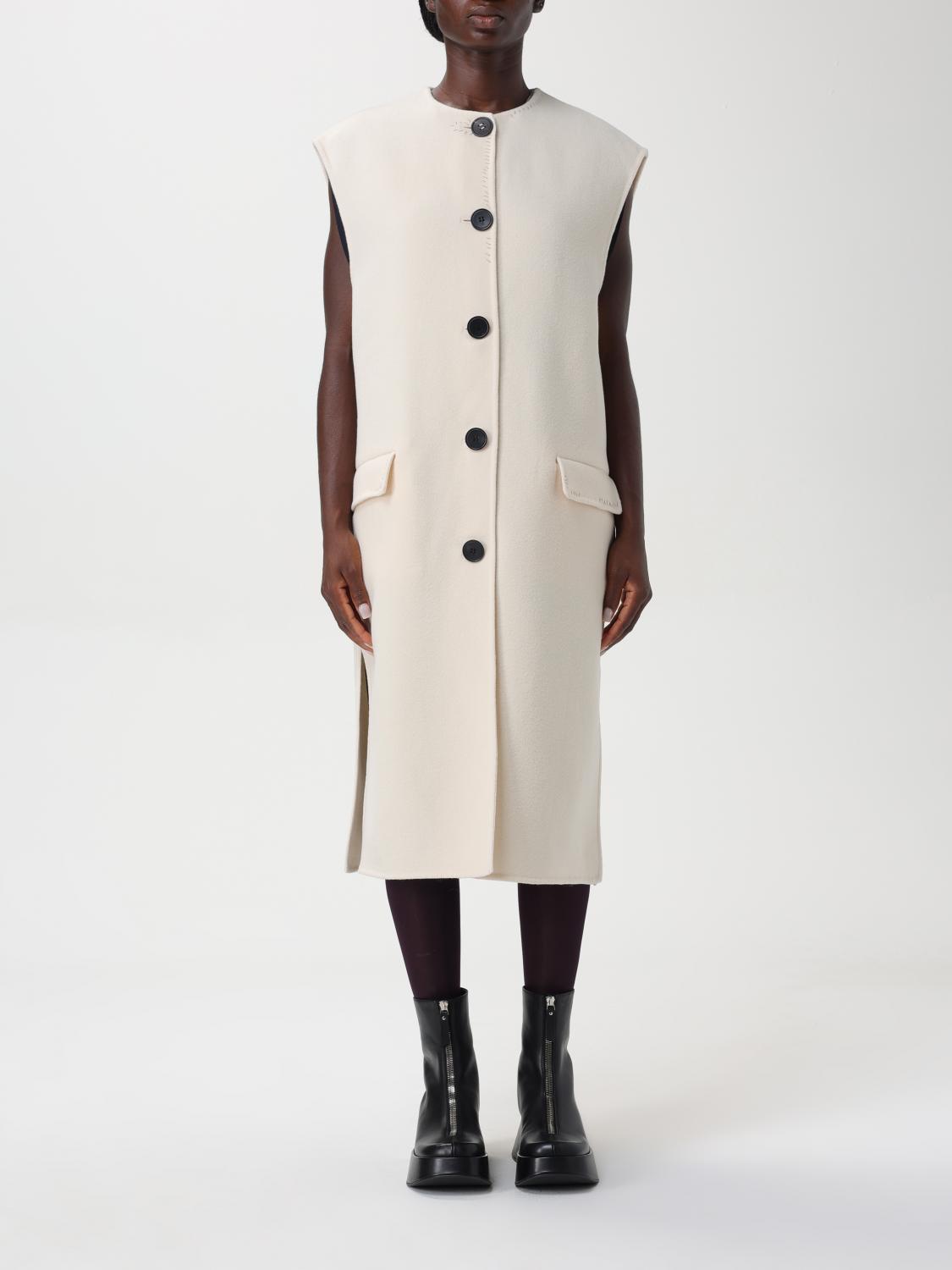 Shop Marni Coat  Woman Color Cream