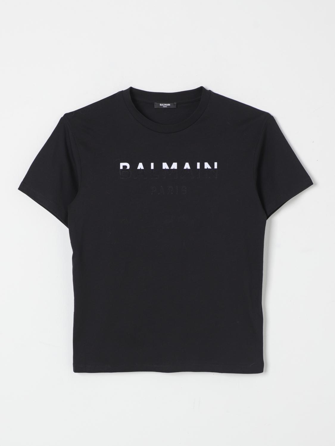 Shop Balmain T-shirt  Kids Color Black In Schwarz