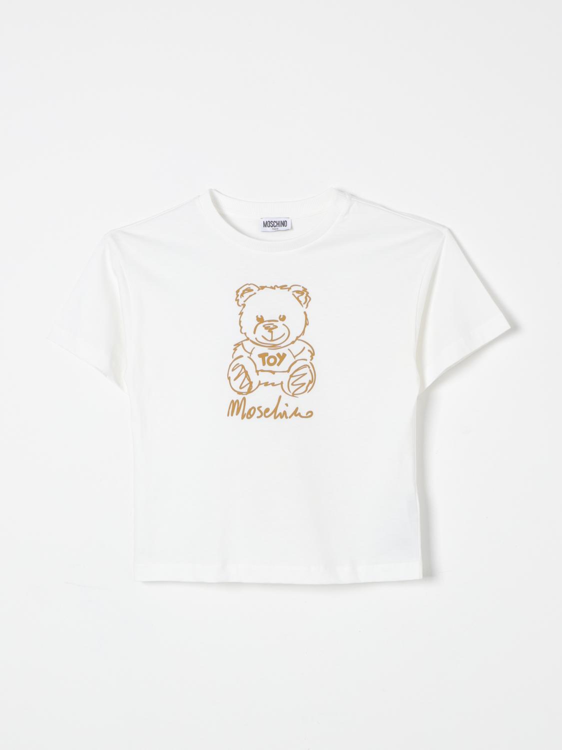 Shop Moschino T-shirt  Kids Color White In Weiss