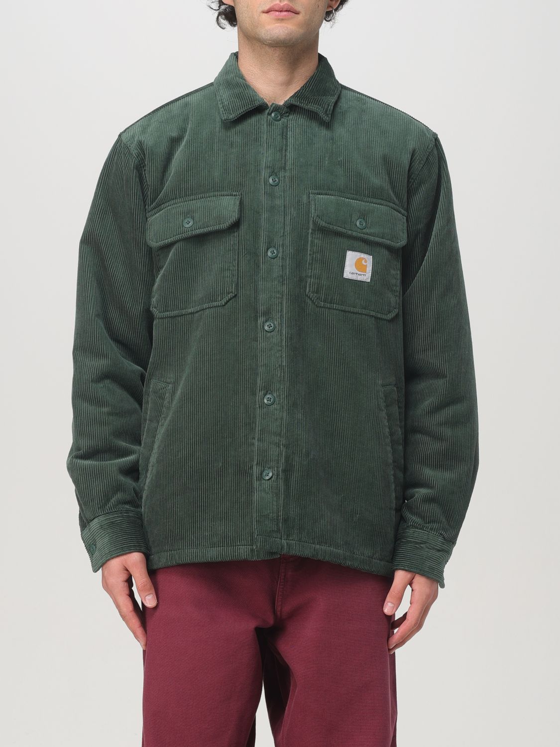 Shop Carhartt Jacket  Wip Men Color Green In Grün