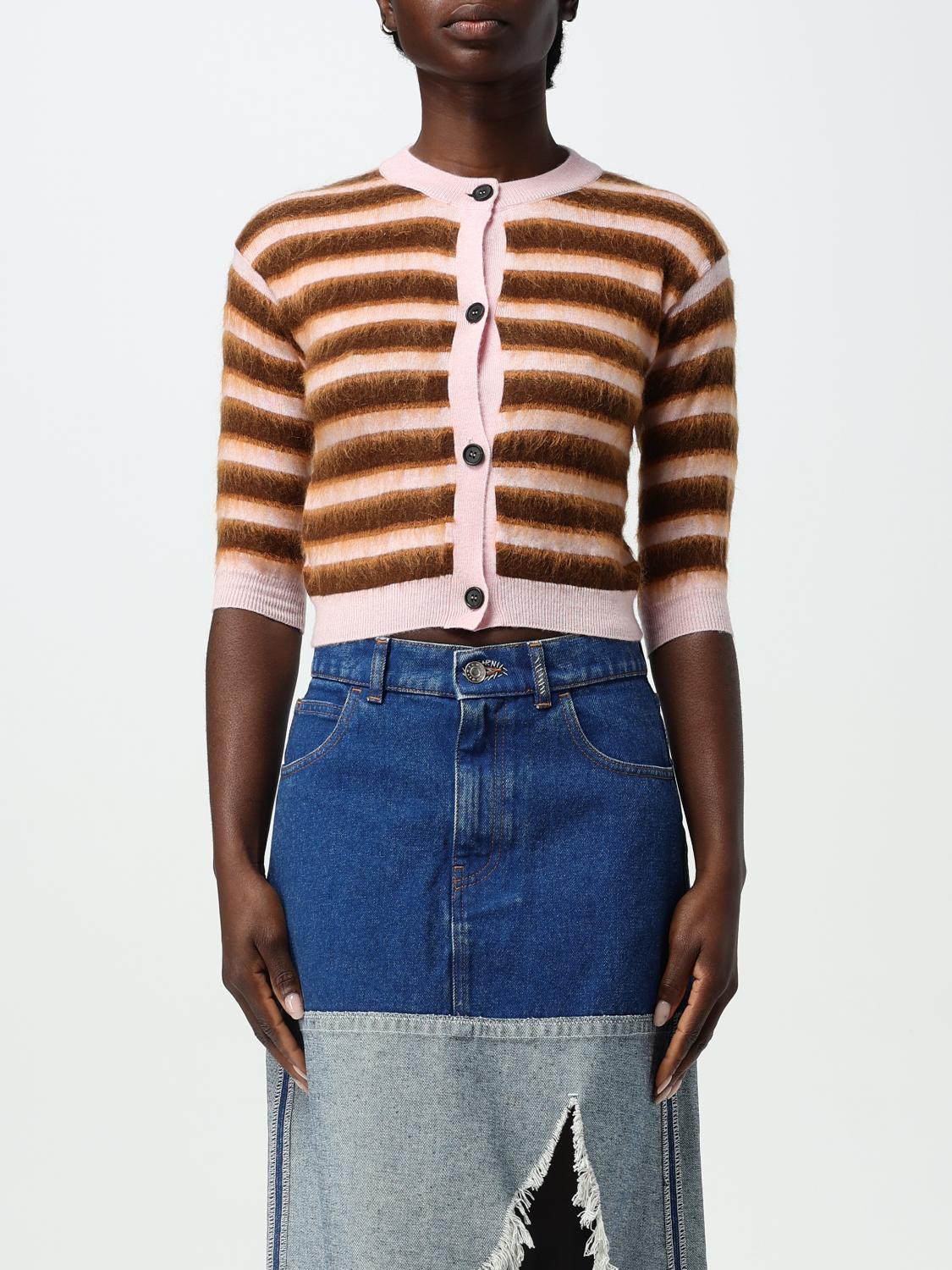 Shop Marni Cardigan Woman Color Pink