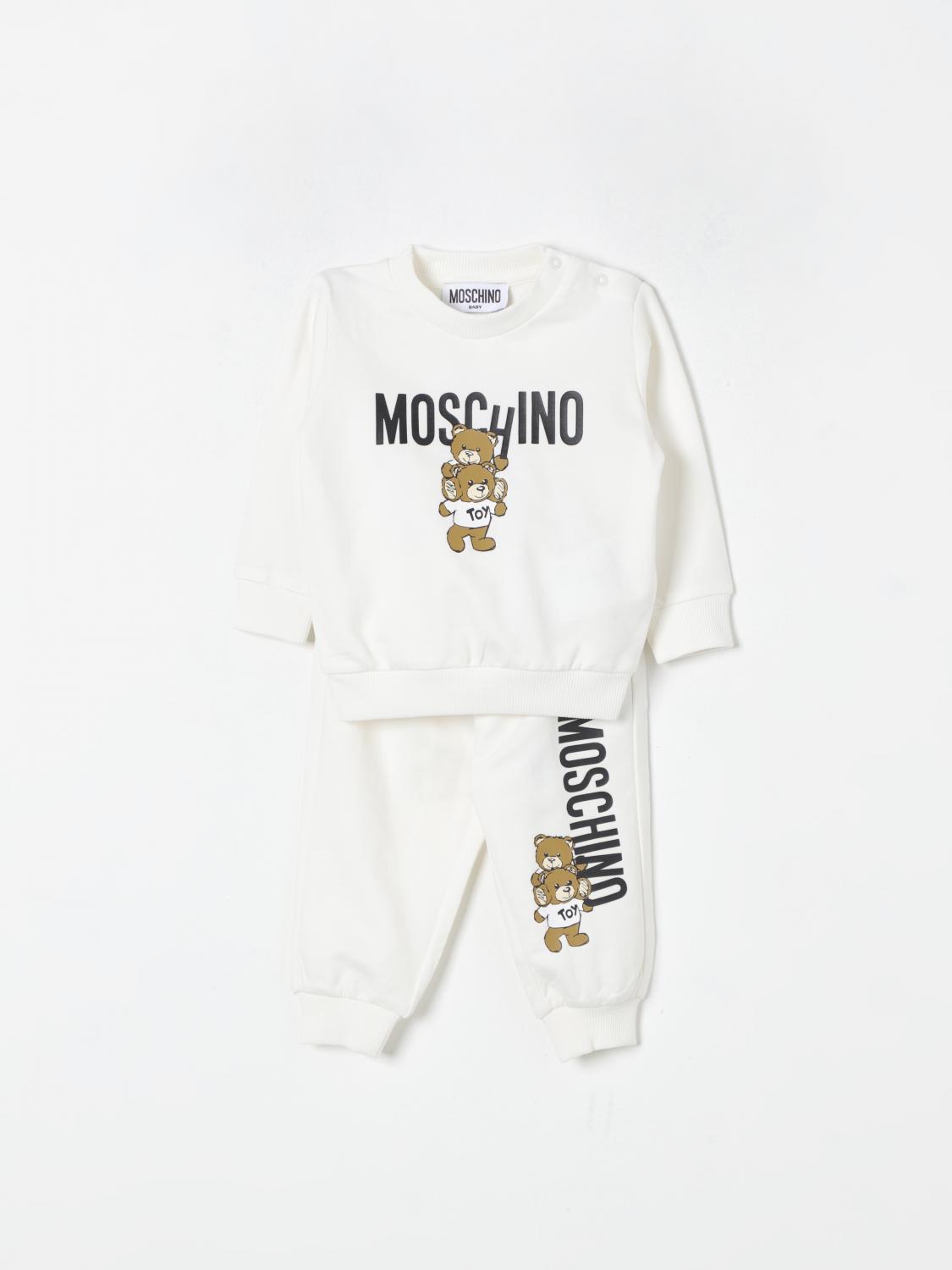 Shop Moschino Jumpsuit  Kids Color White In Weiss