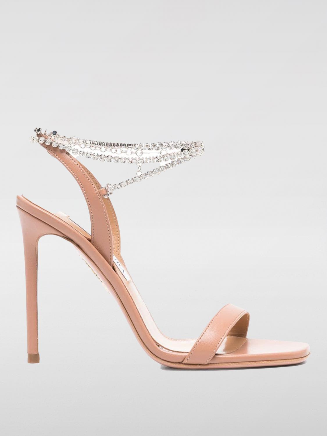 Shop Aquazzura Heeled Sandals Woman Color Pink