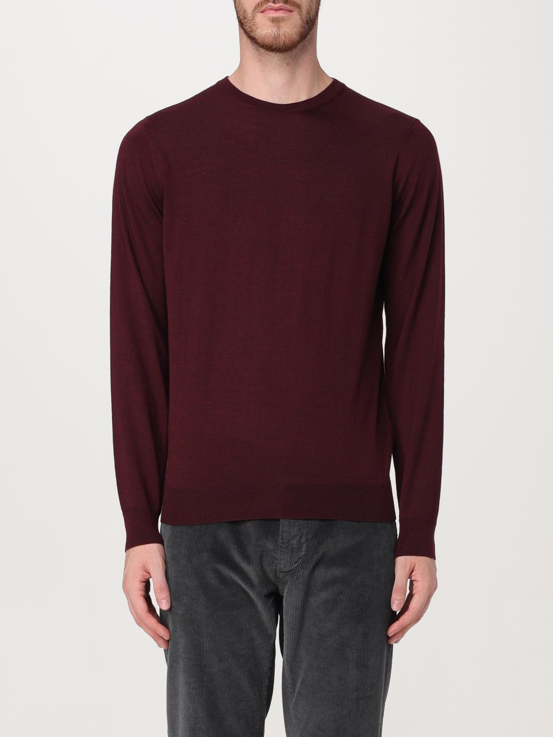 Shop Drumohr Sweater  Men Color Burgundy In Burgunderrot