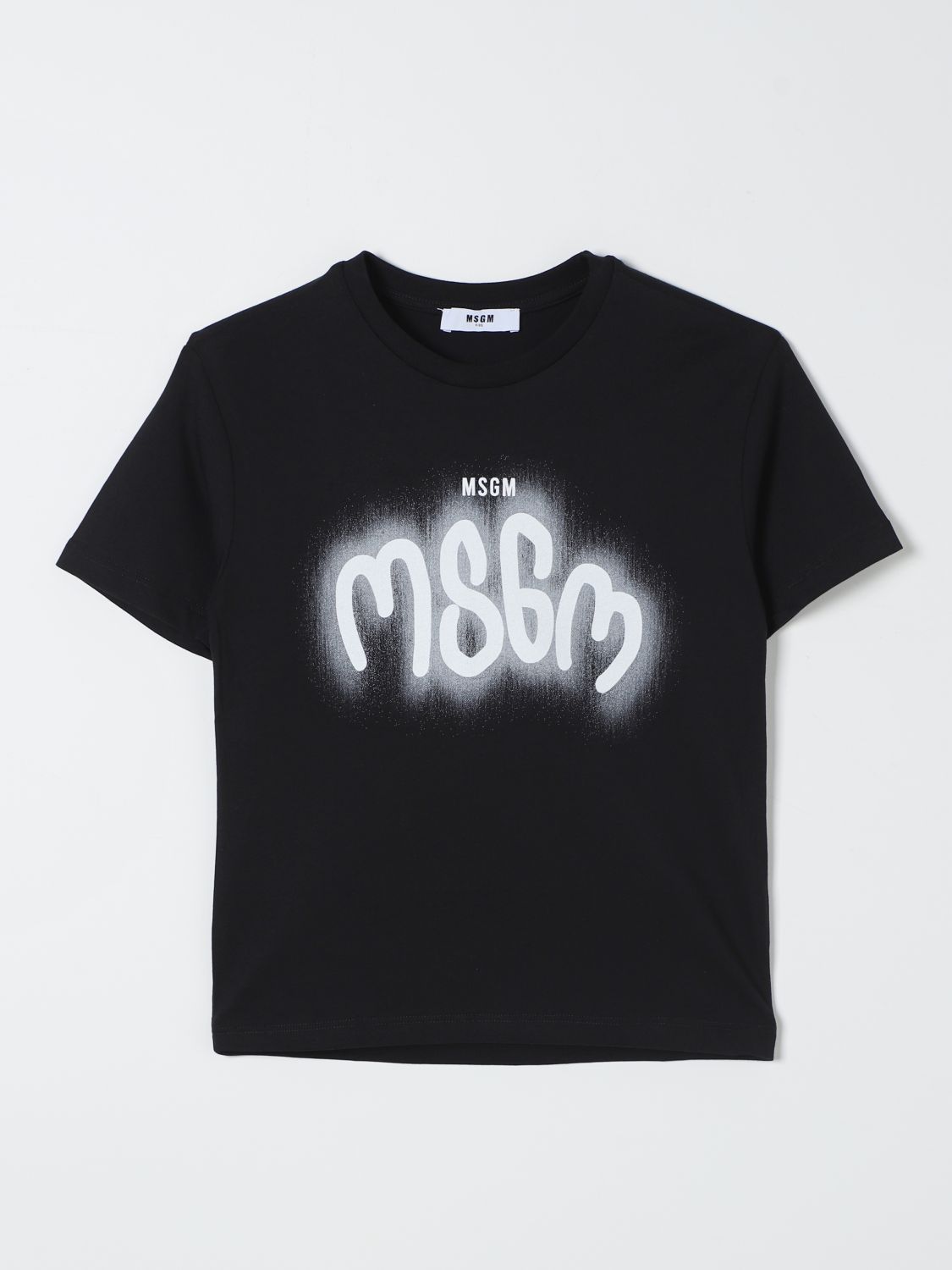 Shop Msgm T-shirt  Kids Kids Color Black In Schwarz