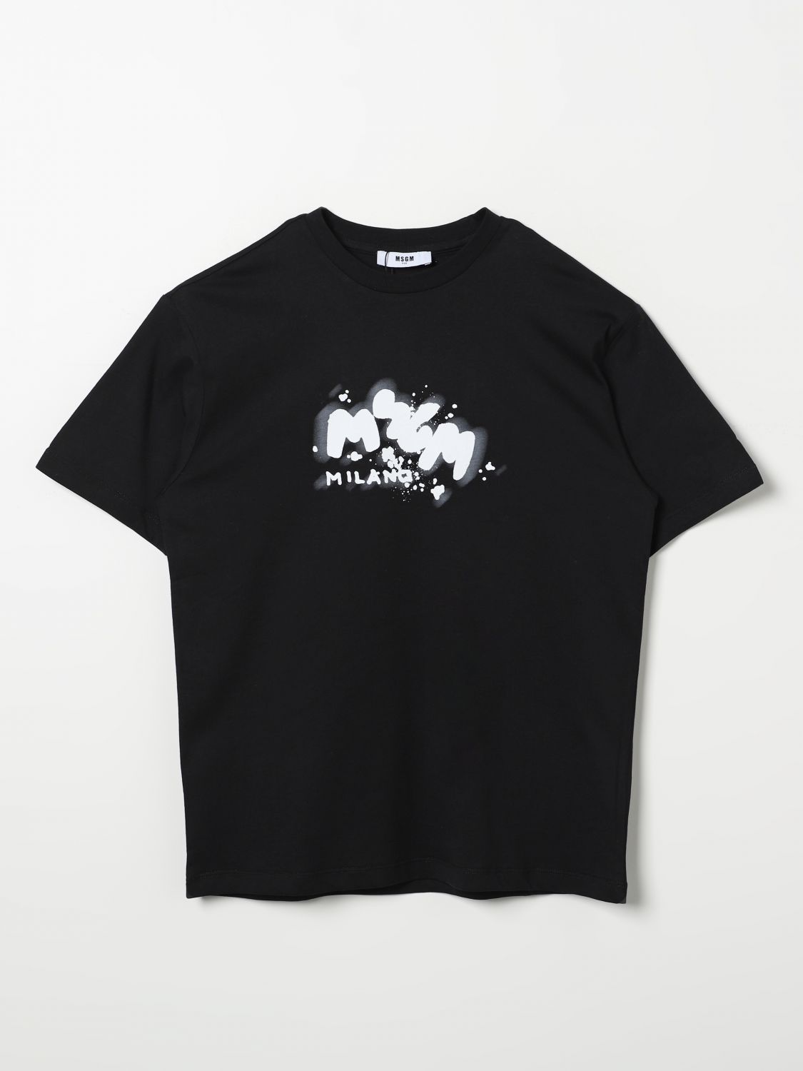 Shop Msgm T-shirt  Kids Kids Color Black In Schwarz