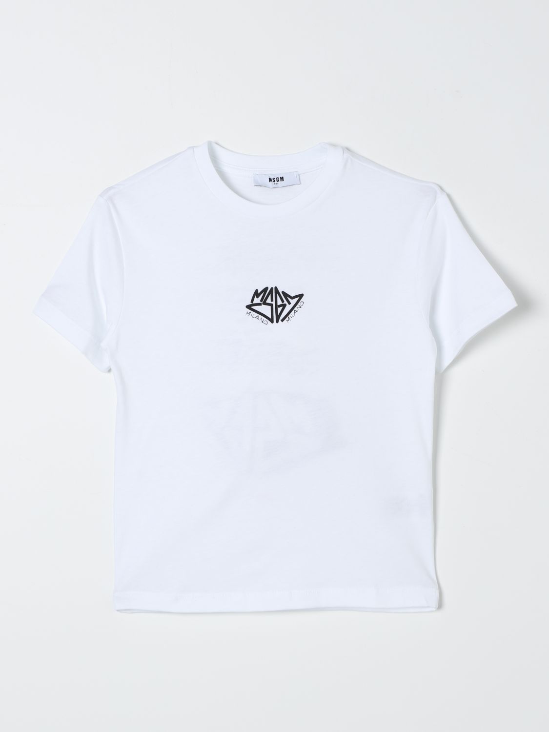 Shop Msgm T-shirt  Kids Kids Color White In Weiss