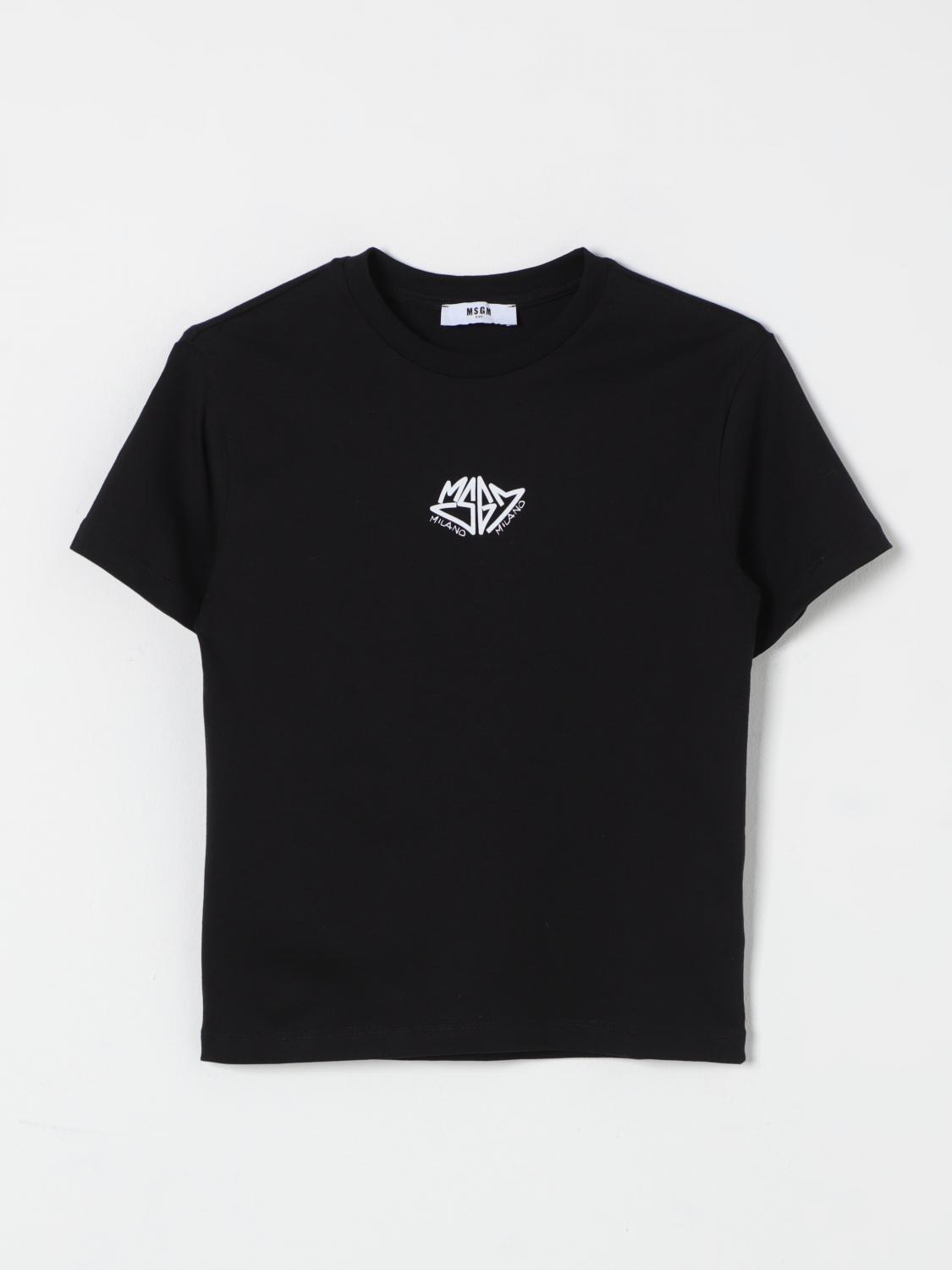 Shop Msgm T-shirt  Kids Kids Color Black In Schwarz