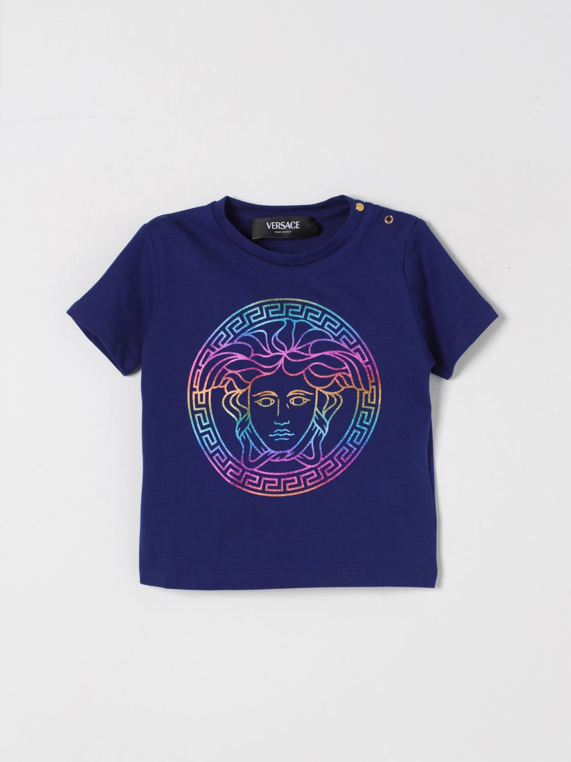 VERSACE T-SHIRT VERSACE KIDS COLOR BLUE F86466009